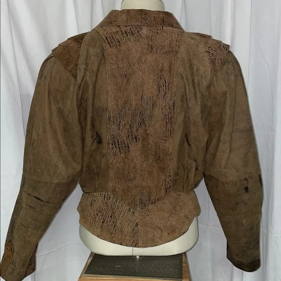 Vintage Global Identity G-III Leather Fashions Jacket. Brown. Bolero Style. Sz M - Picture 3 of 16